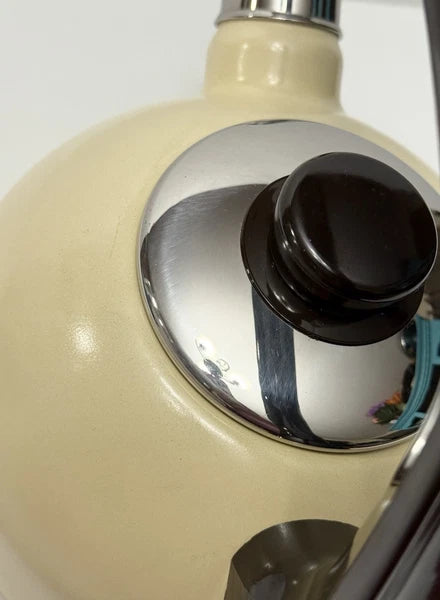 Vintage Pfaltzgraff Village Enamelware Whistling Tea Kettle MCM Tea Pot