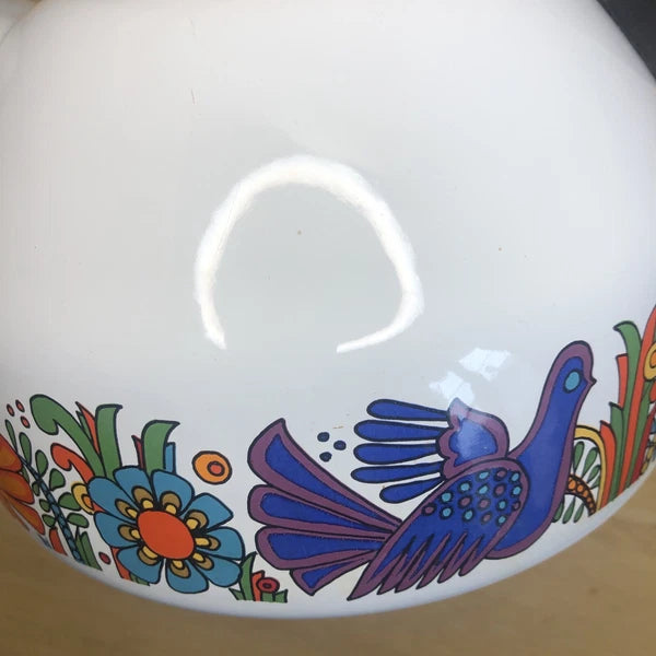 Vintage MCM Villeroy & Boch ACAPULCO Enamel Kettle Stove Top RETRO Teapot