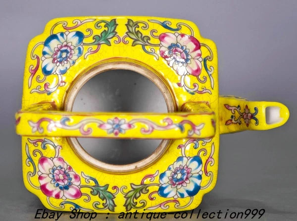 7.2" Yongzheng Enamel Colour Porcelain Gilt Flower Pattern Wine Tea Pot Flagon
