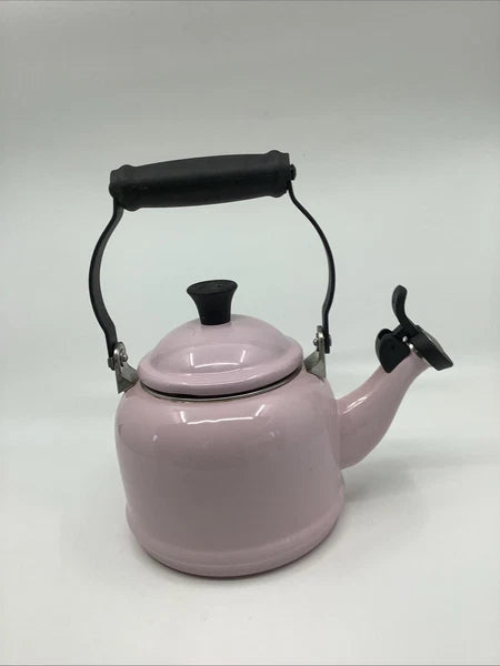 Le Creuset Pink Enamel Whistling Tea Kettle 1.25 Quart