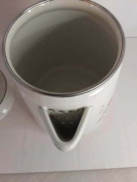 Enamelware Coffee Cocoa tea Pot Mitford Jan Karon Hallmark 8.5 " Tall  Holidays