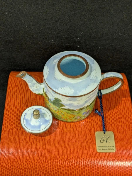 Charlotte D.Vita Mini Teapot Monet Poppies #R593 NIB
